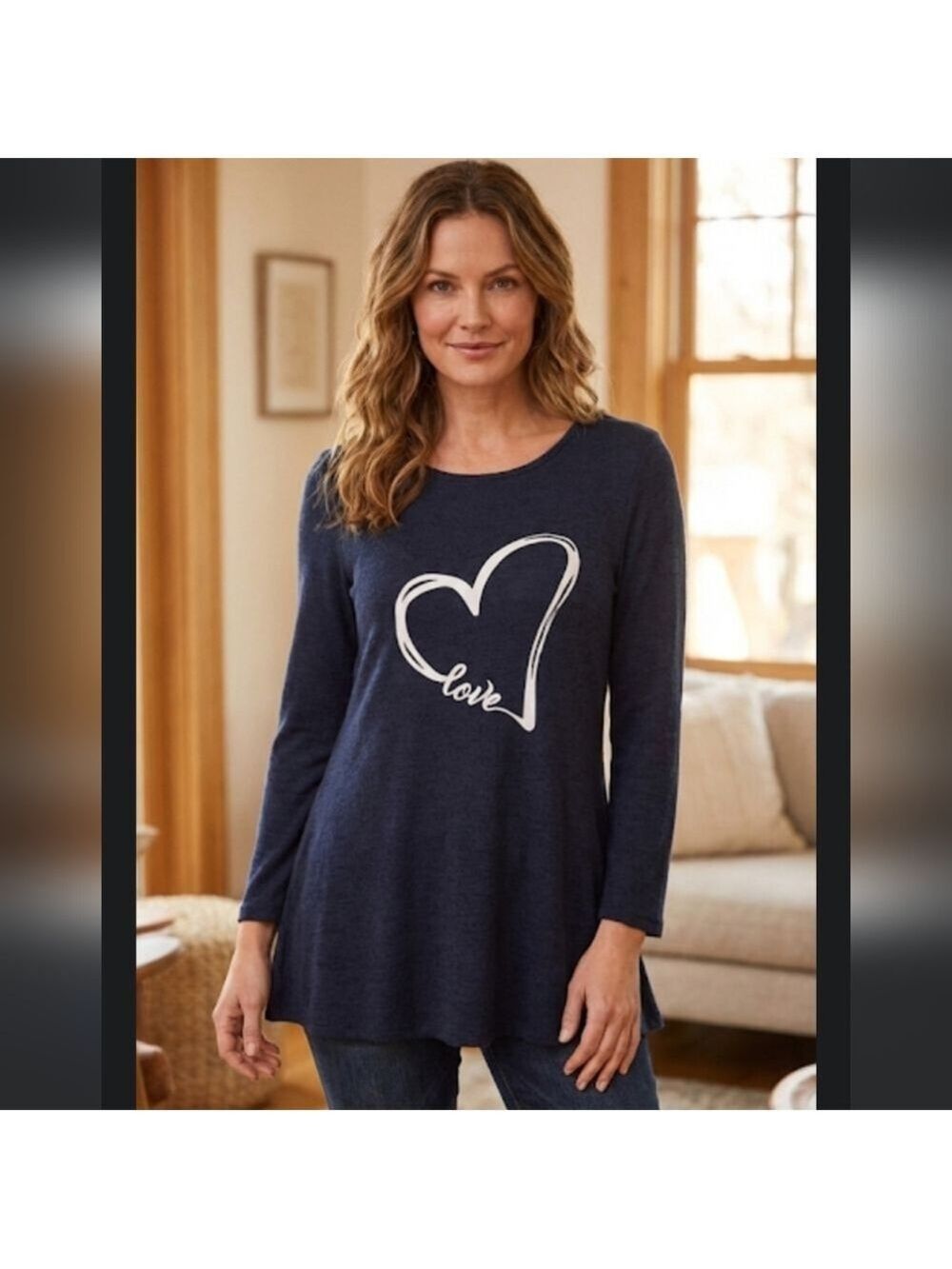XOXO Black and White Tunic Dress 3/4 Sleeves